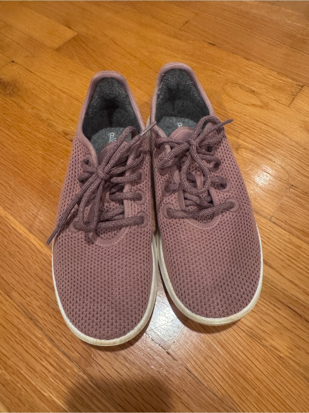 Allbirds Tree Runners Dusty Mauve Wool-Lined Sneakers Women’s Size 8